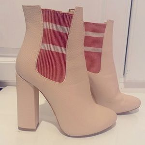 Pink Leather Dolls Kill boots